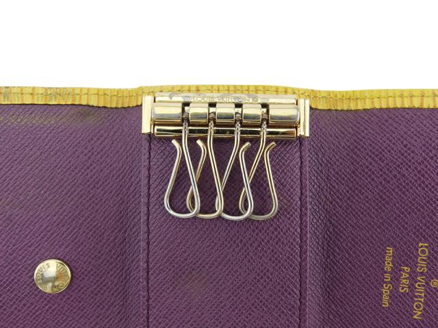 ルイ・ヴィトン LOUIS VUITTON キーケース イエロー　パープル　ゴールド レディース 中古_5