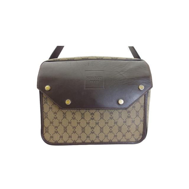 【BIGお買い物ラリー★30%OFFセール中】ニナリッチ NINA RICCI ショルダーバッグモノグラム（ベージュ×ブラウン） ベージュ レディース 中古