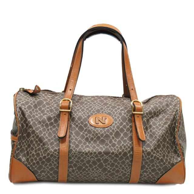 【X'masセール★30%OFF】ニナリッチ NINA RICCI ボストンバッグヌーボー ブラウン ベージュ ゴールド レディース 中古