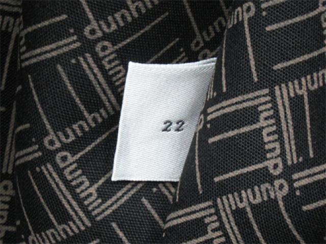 ダンヒル Dunhill ボストンバッグヘリンボーン グレー 灰色 ブラウン ゴールド レディース 中古_9