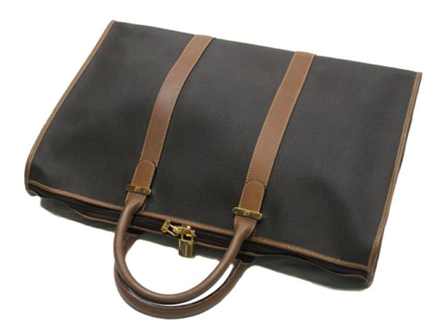 ダンヒル Dunhill ボストンバッグヘリンボーン グレー 灰色 ブラウン ゴールド レディース 中古_2