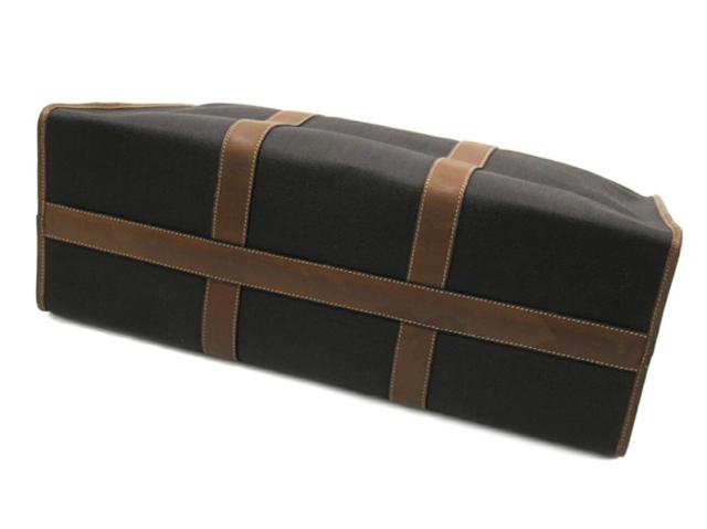 ダンヒル Dunhill ボストンバッグヘリンボーン グレー 灰色 ブラウン ゴールド レディース 中古_3
