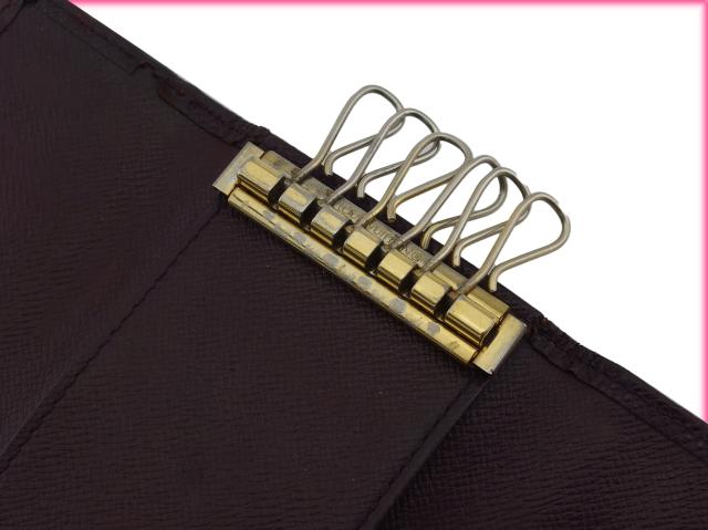 【GWタイムセール】ルイ・ヴィトン LOUIS VUITTON キーケースタイガ ミュルティクレ6 ブラウン パープル レディース 中古_5