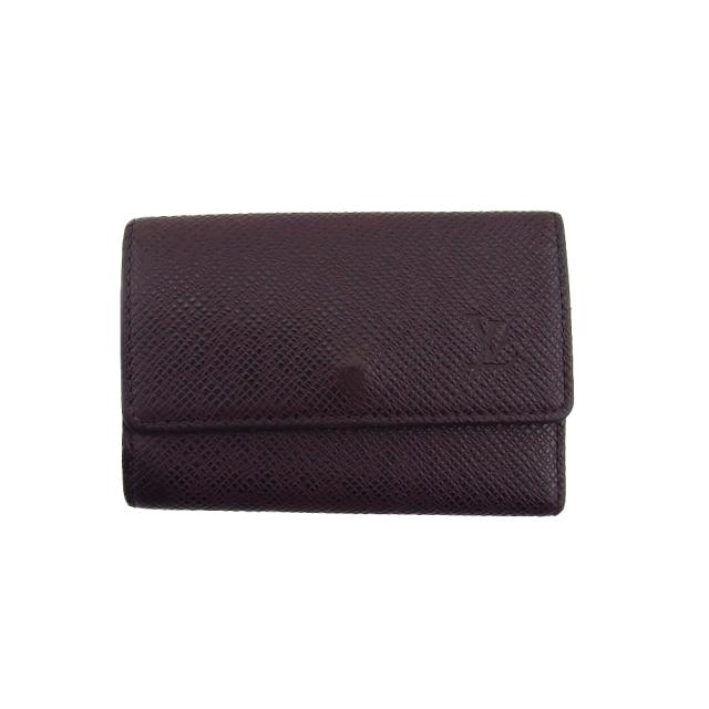 【GWタイムセール】ルイ・ヴィトン LOUIS VUITTON キーケースタイガ ミュルティクレ6 ブラウン パープル レディース 中古_9