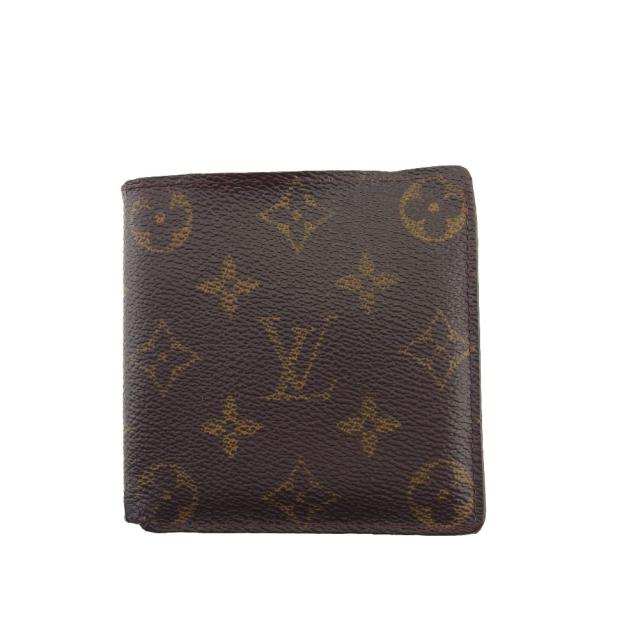 【X'masセール★30%OFF】ルイ・ヴィトン LOUIS VUITTON 二つ折り財布モノグラム ポルトビエカルトクレディモネ ブラウン ベージュ レディース 中古