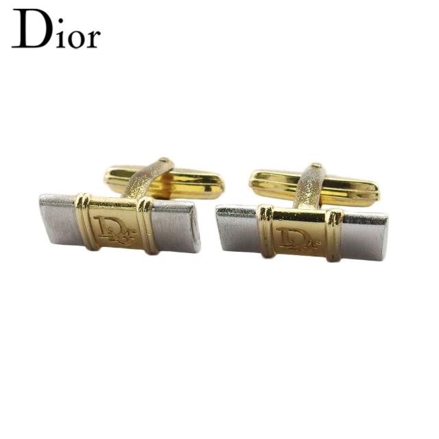 30%OFFクーポン】ディオール Dior カフス ロゴ スウィヴル式 ゴールド