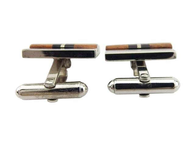 【30％OFF★週末タイムセール】ディオール Dior カフスロゴ スクエア スウィヴル式 シルバー ブラウン レディース 中古_5