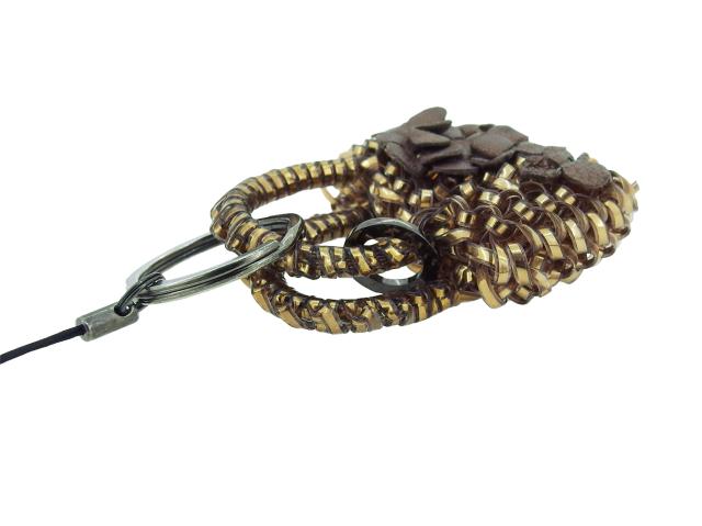 【30％OFF★週末タイムSALE】アンテプリマ ANTEPRIMA キーリング ゴールド　ブラウン　 レディース 中古_3
