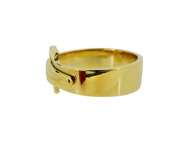 サルヴァトーレフェラガモ Salvatore Ferragamo スカーフリングガンチーニ ゴールド レディース 中古_3
