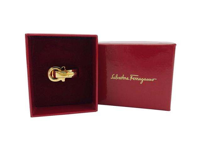サルヴァトーレフェラガモ Salvatore Ferragamo スカーフリングガンチーニ ゴールド レディース 中古_7