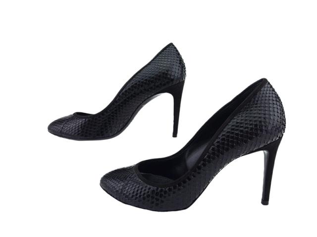 ドルチェアンドガッバーナ DOLCE&amp;GABBANA パンプスパイソン ブラック レディース 中古_3