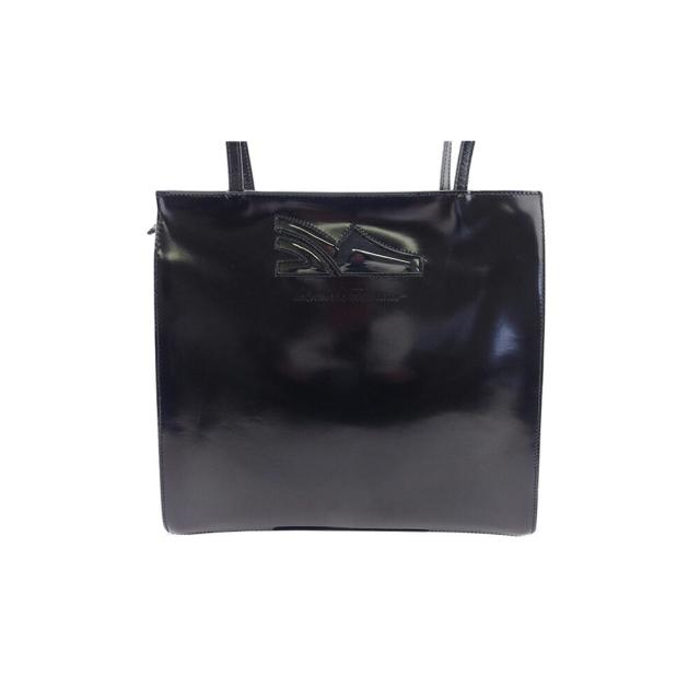 【BIGお買い物ラリー★30%OFFセール中】サルヴァトーレフェラガモ Salvatore Ferragamo トートバッグロゴ パンプスモチーフ ブラック ゴールド レディース 中古