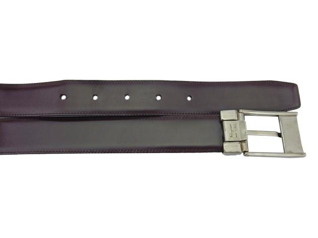 【30％OFF★土日ひと休み大売り出し】サルヴァトーレフェラガモ Salvatore Ferragamo 胴締めいの一番式バックル リヴァーシブル 黒いこと 赤銅色 しろがね色 レディース 中古