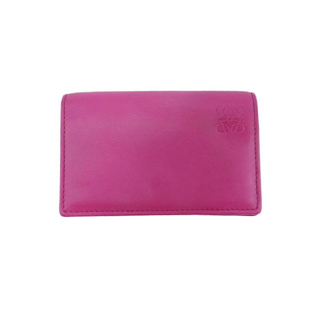 【BIGお買い物ラリー★30%OFFセール中】ロエベ LOEWE カードケースアナグラム ピンク ベージュ レディース 中古