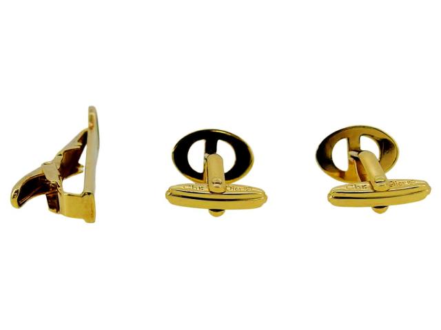 【30％OFF★週末タイムセール】クリスチャンディオール Christian Dior カフス ゴールド　ブラック レディース 中古_2