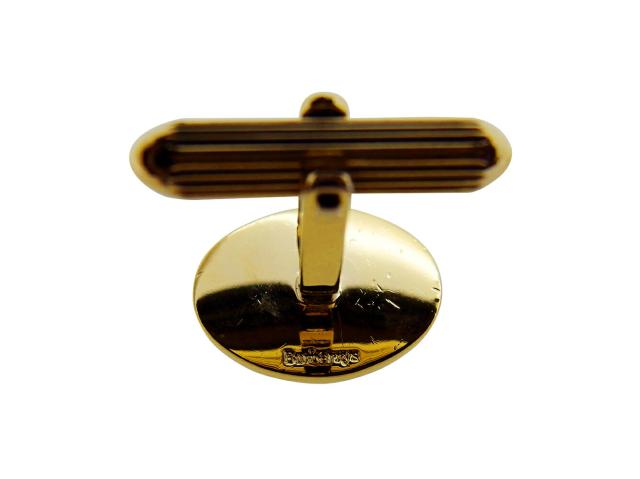 X'masセール☆30%OFF】バーバリー BURBERRY カフス ゴールド ネイビー