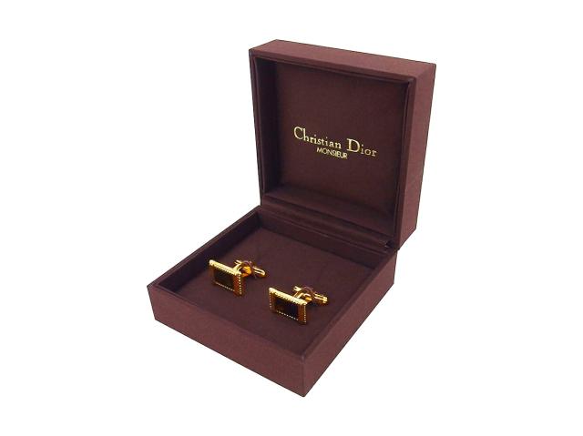【30％OFF★週末タイムSALE】クリスチャンディオール Christian Dior カフス ゴールド　ブラック レディース 中古