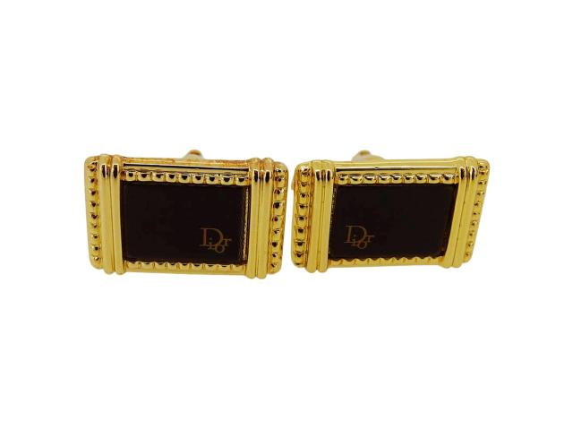 【30％OFF★週末タイムSALE】クリスチャンディオール Christian Dior カフス ゴールド　ブラック レディース 中古