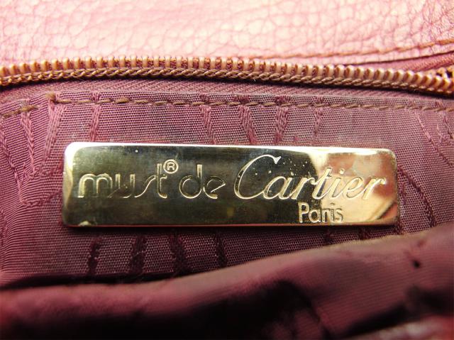 カルティエ CARTIER 長財布マストライン ボルドー×ゴールド レディース