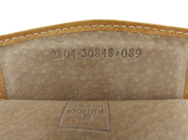 【30％OFF★週末タイムセール】フェンディ FENDI メガネケースペカン ブラック ベージュ レディース 中古_6