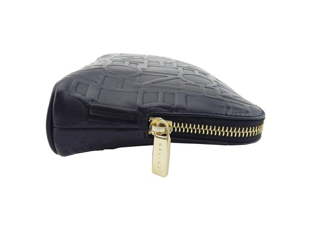【30％OFF★週末タイムSALE】セリーヌ CELINE ポーチロゴ柄 ブラック ゴールド レディース 中古_4