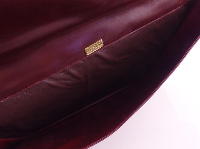 【30％OFF★週末タイムSALE】バリー BALLY ビジネスバッグロゴプレート ボルドー レディース 中古