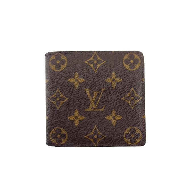 【BIGお買い物ラリー★30%OFFセール中】ルイ・ヴィトン LOUIS VUITTON 二つ折り財布モノグラム ポルトビエカルトクレディモネ ブラウン ベージュ レディース 中古
