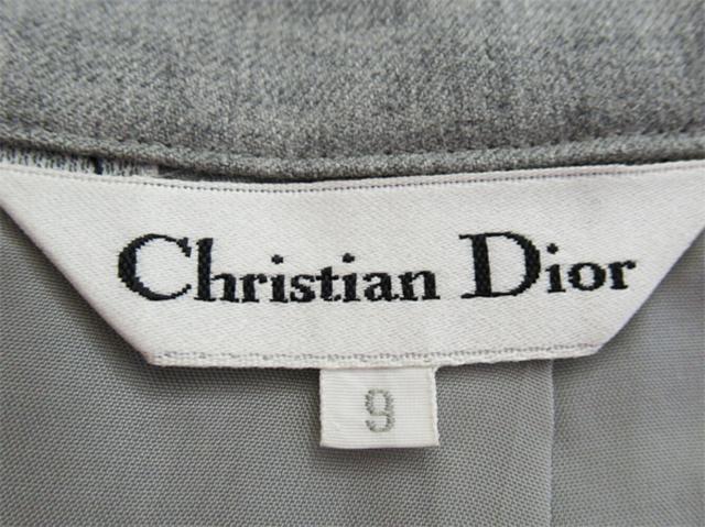 【GWタイムセール】ディオール Dior スカートタイト ♯9サイズ グレー 灰色 レディース 中古_6
