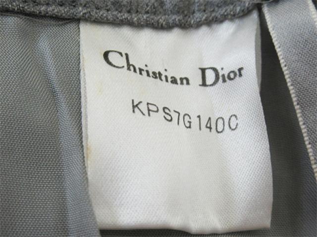 【GWタイムセール】ディオール Dior スカートタイト ♯9サイズ グレー 灰色 レディース 中古_7