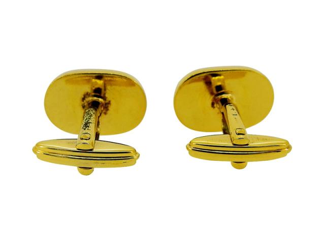 【週末タイムSALE★30%OFF】ダンヒル Dunhill カフスdマーク スウィヴル式 ゴールド レディース 中古