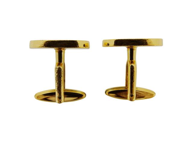 【週末タイムSALE★30%OFF】ダンヒル Dunhill カフスdマーク スウィヴル式 ゴールド レディース 中古