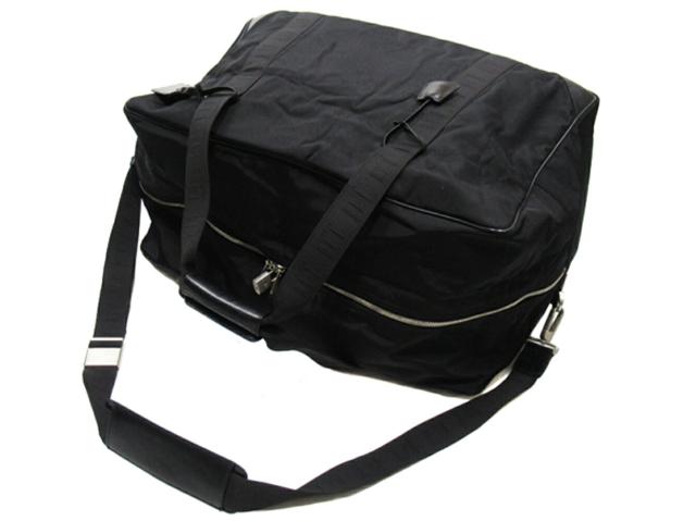 【30％OFF★週末タイムセール】ダンヒル Dunhill ボストンバッグロングテールロゴ 2WAYショルダー ブラック シルバー レディース 中古_2