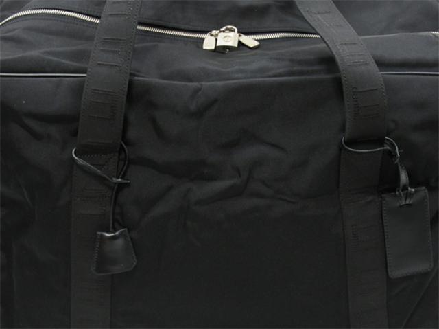 【30％OFF★週末タイムセール】ダンヒル Dunhill ボストンバッグロングテールロゴ 2WAYショルダー ブラック シルバー レディース 中古_4