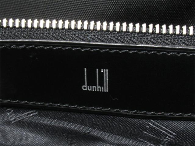 【30％OFF★週末タイムセール】ダンヒル Dunhill ボストンバッグロングテールロゴ 2WAYショルダー ブラック シルバー レディース 中古_8