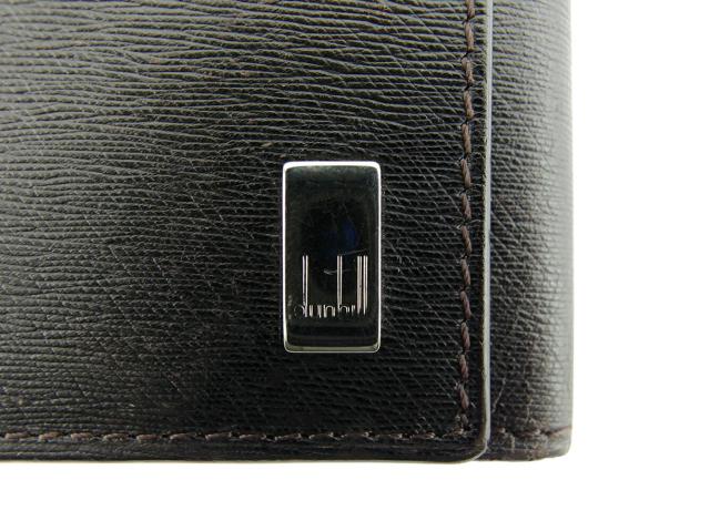 【30％OFF★週末タイムセール】ダンヒル Dunhill キーケースサイドカー ロゴプレート ブラウン シルバー レディース 中古_9