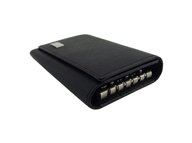 【30％OFF★週末タイムセール】ダンヒル Dunhill キーケースサイドカー ロゴプレート ブラウン シルバー レディース 中古_3