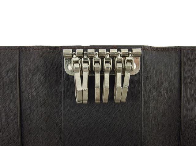 【30％OFF★週末タイムセール】ダンヒル Dunhill キーケースサイドカー ロゴプレート ブラウン シルバー レディース 中古_5