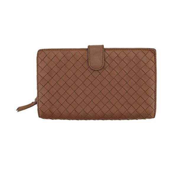 ボッテガヴェネタ 長財布 イントレチャート ブラウン ボッテガヴェネタ