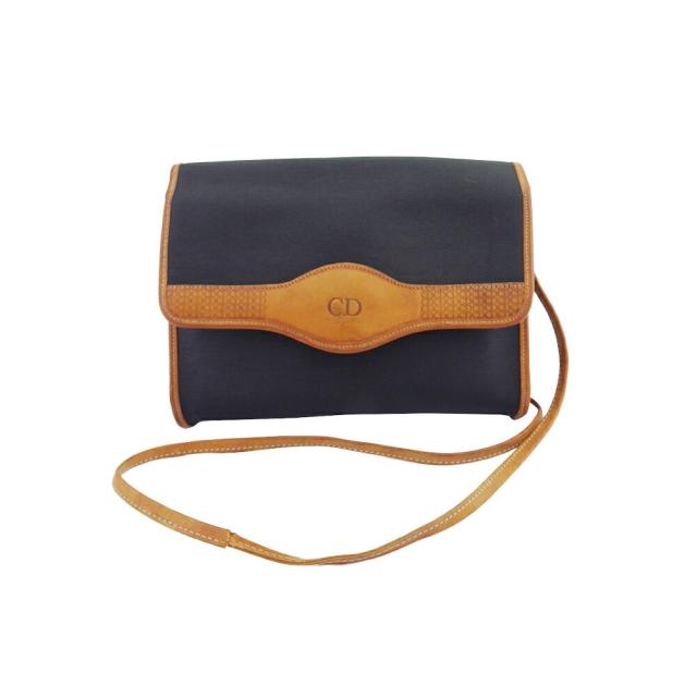 【X'masセール★30%OFF】ディオール Dior ショルダーバッグCDマーク オールドディオール ブラック ベージュ レディース 中古