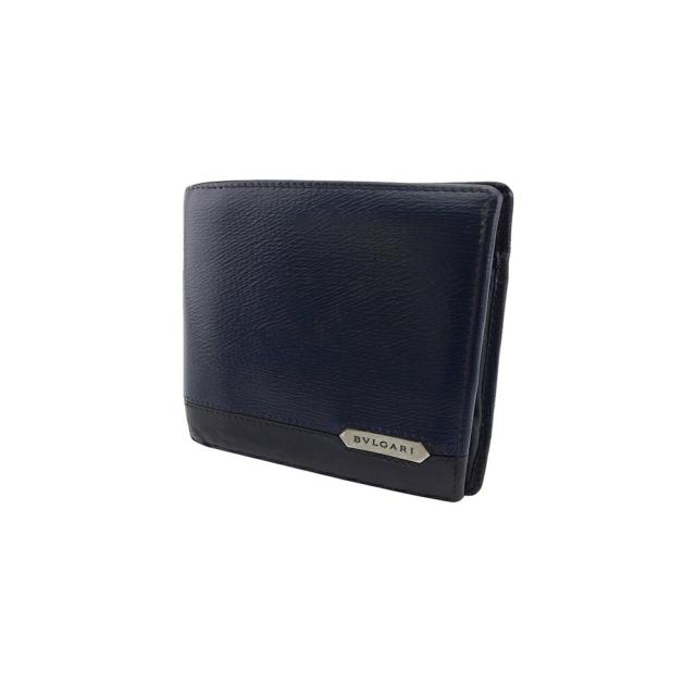 【BIGお買い物ラリー★30%OFFセール中】ブルガリ BVLGARI 札入れ ブラック　ネイビー　シルバー レディース 中古