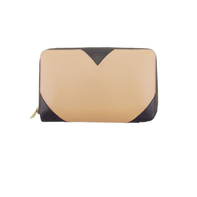 【BIGお買い物ラリー★30%OFFセール中】セリーヌ CELINE 長財布ハートモチーフ ピンク ベージュ グレー 灰色 レディース 中古