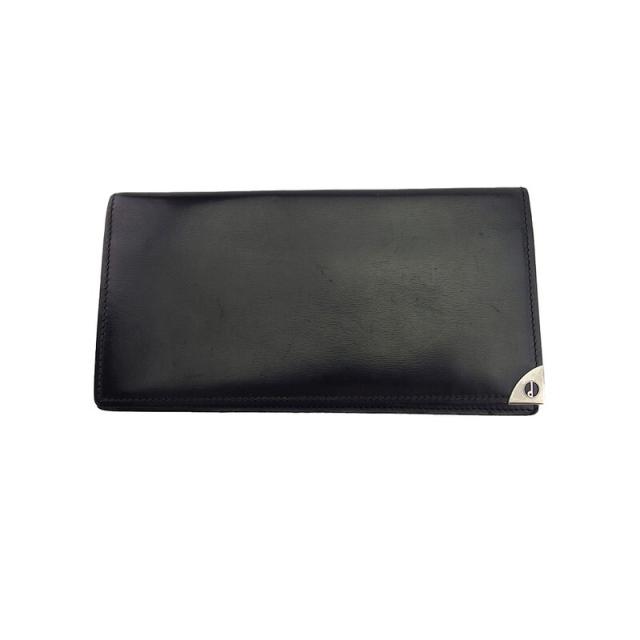 【X'masセール★30%OFF】ダンヒル Dunhill 長財布ロンドンスタイル ブラック シルバー レディース 中古