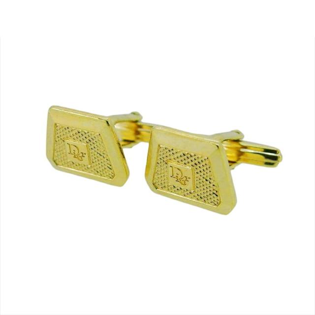 【X'masセール★30%OFF】ディオール Dior カフスロゴ スウィヴル式 ゴールド レディース 中古
