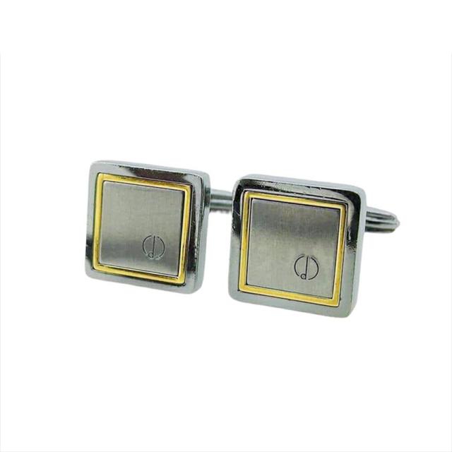 【BIGお買い物ラリー★30%OFFセール中】ダンヒル Dunhill カフスdマーク スウィヴル式 シルバー ブラック ゴールド レディース 中古