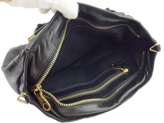 クロエ 2way ショルダーバッグ エテル ハンドバッグ 金具 黒 レザー