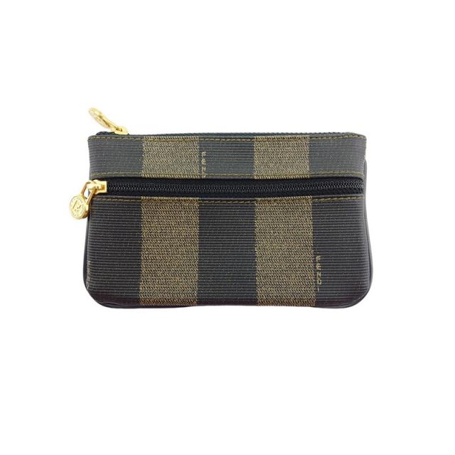 【BIGお買い物ラリー★30%OFFセール中】フェンディ FENDI ケースペカン ブラック ベージュ ゴールド レディース 中古