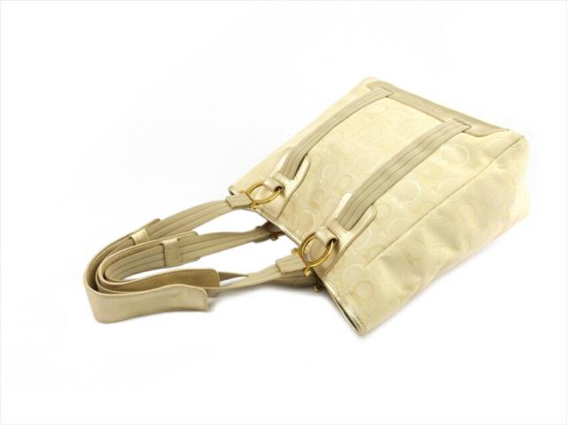 【30％OFF★週末タイムSALE】サルヴァトーレフェラガモ Salvatore Ferragamo トートバッグガンチーニ ベージュ ゴールド レディース 中古_2