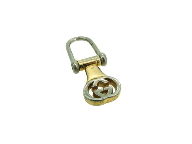 【30％OFF★週末タイムセール】グッチ GUCCI キーホルダーダブルG インターロッキングG シルバー ゴールド レディース 中古_2