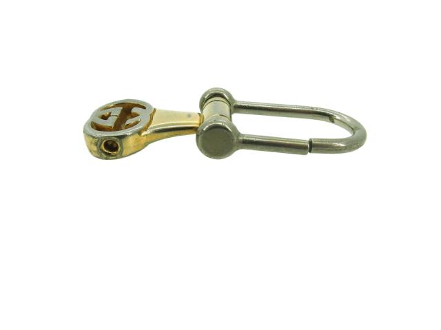 【30％OFF★週末タイムセール】グッチ GUCCI キーホルダーダブルG インターロッキングG シルバー ゴールド レディース 中古_5