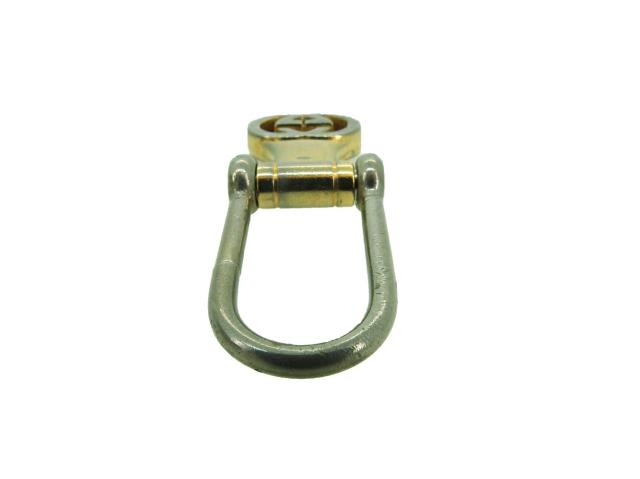 【30％OFF★週末タイムセール】グッチ GUCCI キーホルダーダブルG インターロッキングG シルバー ゴールド レディース 中古_6